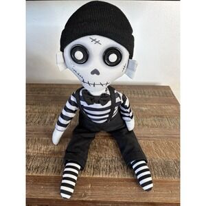 Debi Lilly Gothic Zombie Boy Plush Doll 23" Halloween Decor Whimsigoth Sitting